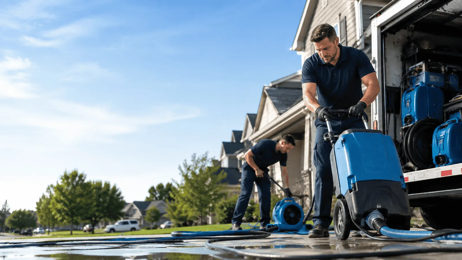 Dehumidification being performed in Mineral Springs, NC